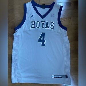 Jordan Nike Georgetown Hoyas Basketball Jersey - Grey and Blue